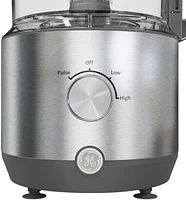 GE - 12-Cup Food Processor with Accessories - Stainless Steel