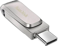 SanDisk - Ultra Dual Drive Luxe 1TB USB 3.1, USB Type-C Flash Drive - Silver