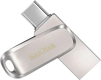 SanDisk - Ultra Dual Drive Luxe 512GB USB 3.1, USB Type-C Flash Drive - Silver