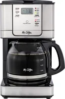 Mr. Coffee - 12-Cup Coffee Maker with Strong Brew Selector - Stainless Steel