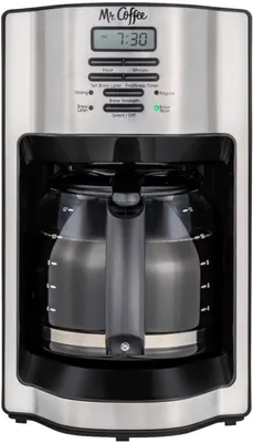 Mr. Coffee - 12-Cup Coffee Maker with Rapid Brew System - Stainless Steel
