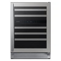 Samsung - 51-Bottle Capacity Wine Cooler - Stainless Steel