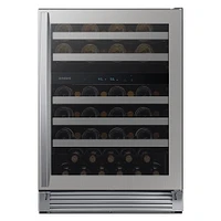 Samsung - 51-Bottle Capacity Wine Cooler - Stainless Steel