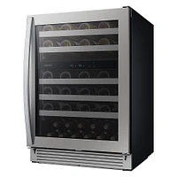 Samsung - 51-Bottle Capacity Wine Cooler - Stainless Steel