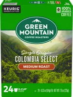 Green Mountain Coffee - Colombia Select Coffee, Keurig Single-Serve K-Cup Pods, Medium Roast Coffee, 24 Count