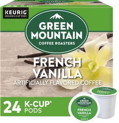 Green Mountain Coffee - French Vanilla Coffee, Keurig Single-Serve K-Cup pods, Light Roast, 24 Count