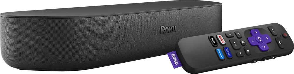 Roku - Streambar Powerful 4K Streaming Media Player, Premium Audio, All in One, Voice Remote and TV controls - Black