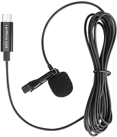 Saramonic - Lavalier Microphone with USB-C w/6.6-foot (2m) Cable &Right-Angle USB-C Adapter (LavMicro U3A)