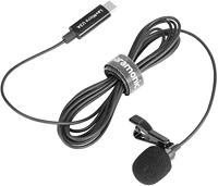 Saramonic - Lavalier Microphone with USB-C w/6.6-foot (2m) Cable &Right-Angle USB-C Adapter (LavMicro U3A)