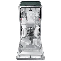 Samsung - 18" Compact Top Control Built-in Dishwasher with Stainless Steel Tub, 46 dBA - Stainless Steel