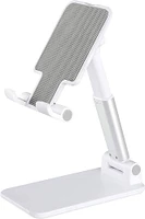 SaharaCase - Foldable Stand for Most Cell Phones and Tablets up to 10" - White