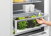 Fisher & Paykel - 30in. 12.1 cu.ft. Bottom-Freezer Built-In Column Refrigerator with Stainless Interior and Internal Ice and Water - Custom Panel Ready