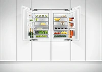 Fisher & Paykel - 30in. 12.1 cu.ft. Bottom-Freezer Built-In Column Refrigerator with Stainless Interior and Internal Ice and Water - Custom Panel Ready