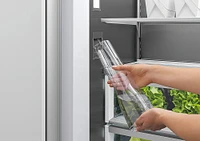 Fisher & Paykel - 30in. 12.1 cu.ft. Bottom-Freezer Built-In Column Refrigerator with Stainless Interior and Internal Ice and Water - Custom Panel Ready