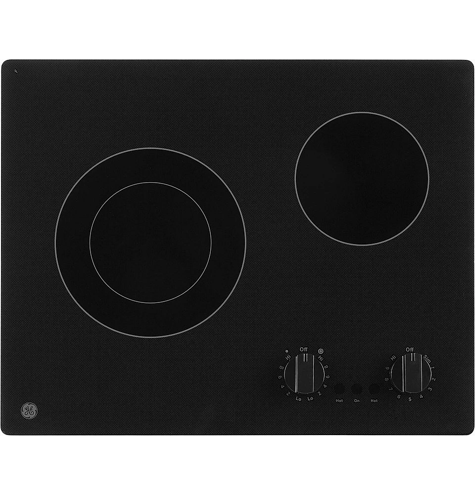 GE - 21" Built-In Electric Cooktop - Black