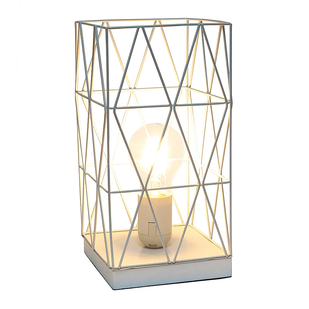 Simple Designs - Geometric Square Metal Table Lamp