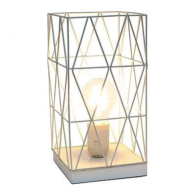 Simple Designs - Geometric Square Metal Table Lamp