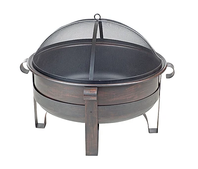 Fire Sense - Cornell Wood Burning Fire Pit - Bronze