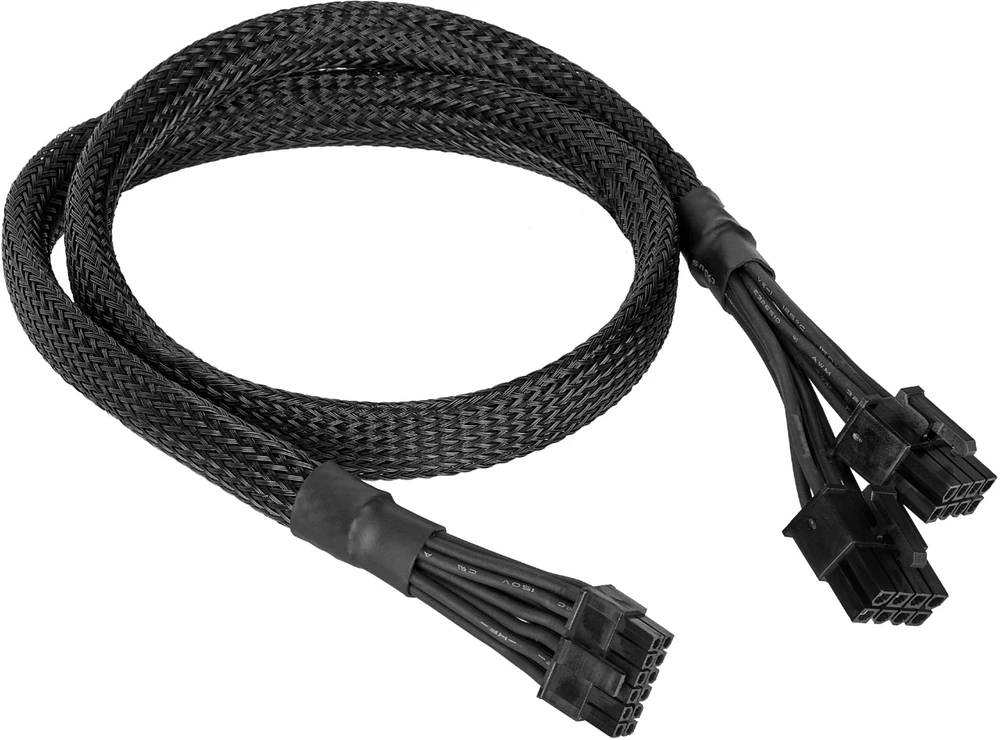 CORSAIR - 12-Pin GPU Power Cable, Sleeved - Black