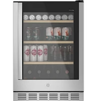 GE Profile - 155-Can Beverage Center - Stainless Steel