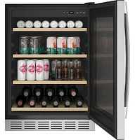 GE Profile - 155-Can Beverage Center - Stainless Steel
