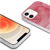 SaharaCase - Marble Series Carrying Case for Apple iPhone 12 and 12 Pro - Red