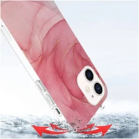 SaharaCase - Marble Series Carrying Case for Apple iPhone 12 and 12 Pro - Red