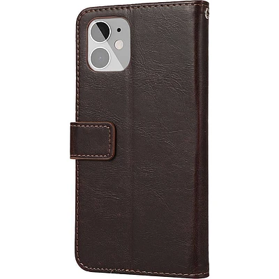 SaharaCase - Folio Wallet Case for Apple iPhone 12 mini - Brown