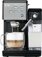 Mr. Coffee - One-Touch CoffeeHouse Espresso and Cappuccino Machine, Dark Stainless - Black