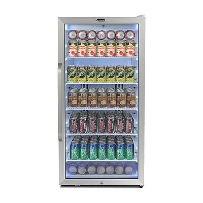 Whynter - Freestanding 8.1 cu. ft. Stainless Steel Commercial Beverage Merchandiser Refrigerator - Silver