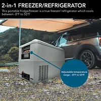 Whynter - 34 Quart Compact Portable Freezer Refrigerator with 12v DC Option - Gray