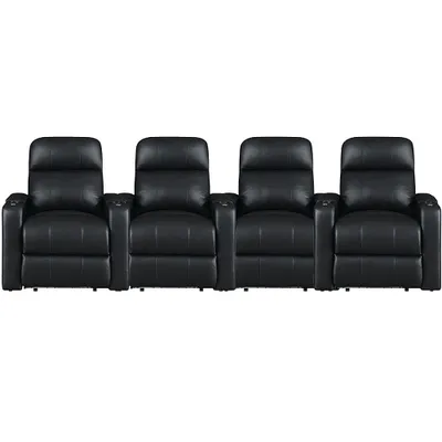 RowOne - Prestige Straight -Chair Leather Power Recline Home Theater Seating