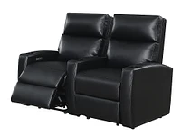 RowOne - Galaxy II: Straight -Chair Leatheraire Power Recline Home Theater Seating