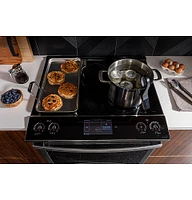 GE Profile - 5.3 Cu. Ft. Slide-In Electric Induction True Convection Range with No Preheat Air Fry and WiFi