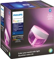 Philips - Geek Squad Certified Refurbished Hue Iris White and Color Ambiance Table Lamp - White And Clear