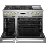 Monogram - 8.25 Cu. Ft. Freestanding Double Oven Dual Fuel Convection Range with Self-Clean, Built-In Wi-fi, and Burners