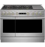 Monogram - 8.9 Cu. Ft. Freestanding Double Oven Gas Convection Range with 6 Burners - Stainless Steel