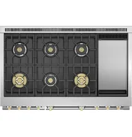 Monogram - 8.9 Cu. Ft. Freestanding Double Oven Gas Convection Range with 6 Burners - Stainless Steel