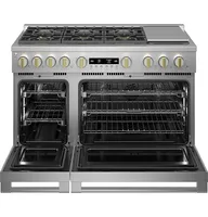 Monogram - 8.9 Cu. Ft. Freestanding Double Oven Gas Convection Range with 6 Burners - Stainless Steel