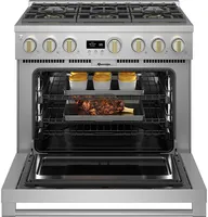 Monogram - Cu. Ft. Freestanding Dual Fuel Convection Range with Self-Clean, Built-In Wi-Fi, and Burners