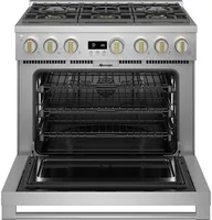 Monogram - Cu. Ft. Freestanding Dual Fuel Convection Range with Self-Clean, Built-In Wi-Fi, and Burners