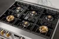 Monogram - Cu. Ft. Freestanding Dual Fuel Convection Range with Self-Clean, Built-In Wi-Fi, and Burners