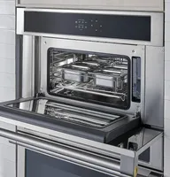 Monogram - Minimalist 30" Built-In Single Electric Convection Wall Oven with Steam Cooking - Stainless Steel