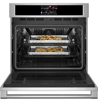 Monogram - Statement 30" Built-In Single Electric Convection Wall Oven with No-Preheat Air Fry - Stainless Steel