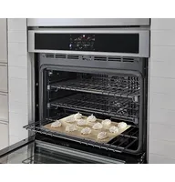 Monogram - Statement 30" Built-In Single Electric Convection Wall Oven with No-Preheat Air Fry - Stainless Steel