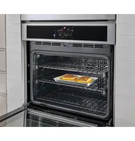 Monogram - Statement 30" Built-In Single Electric Convection Wall Oven with No-Preheat Air Fry - Stainless Steel