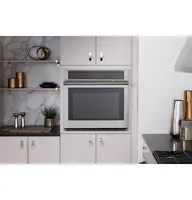 Monogram - Statement 30" Built-In Single Electric Convection Wall Oven with No-Preheat Air Fry - Stainless Steel