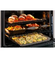 Monogram - Statement 30" Built-In Single Electric Convection Wall Oven with No-Preheat Air Fry - Stainless Steel