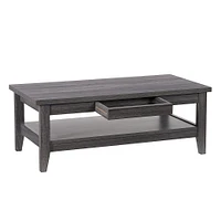 CorLiving - Hollywood Coffee Table with Drawers - Dark Gray