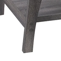 CorLiving - Hollywood Dark Gray Coffee Table with Shelf - Dark Grey